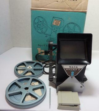 Vintage Baia Reviewer Mark Ii 8mm 8 “live Action” Movie Editor With Reels