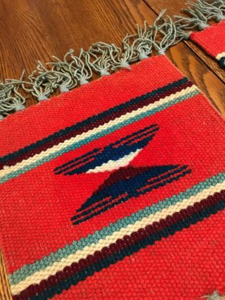 2 Vintage Mexico Chimayo Rug/Runners 7 1/2 x 11 