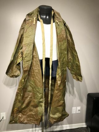 WWII Canadian Camouflage Anti - Gas Cape.  Near.  Tower 1943 2