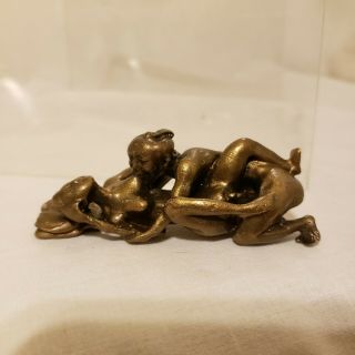 Erotic Asian Kama Sutra Couple Bronze Figurines