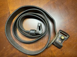 German Wwii Mauser K98 Rifle Leather Sling With Keeper