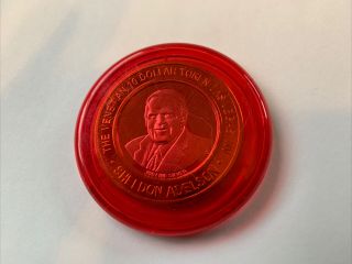 Venetian Casino " Rock Of Ages Red Sheldon Adelson ".  999 Silver Limited Edition