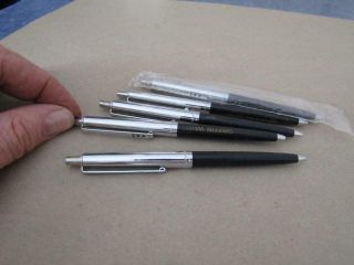 Vintage Paper Mate Advertising Pens Black & Chrome Griffin Wheel Company An