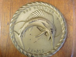 Great Historical Artifacts - Two Circular Plaques USS Sailfish SS - 572 4