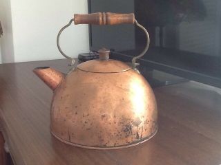 Vintage Paul Revere Ware Copper Tea Kettle Rome Usa,  Tea,  Kustom,  Gourmet