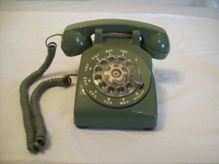 Vintage Western Electric/bell System Green Rotary Dial Phone - And