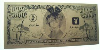 Playboy Atlantic City Casino Fun Paper Non Currency Hefner Bunnies Cocktails Art