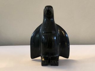 Vintage Inuit Carved Stone Penguin Figurine Sculpture Ornament Decor Native 50s