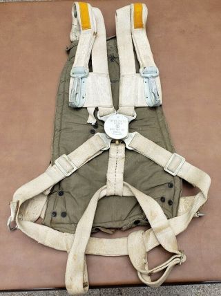 WWII AAF A - 4 Chest Parachute w/ Harness Insp Book Kit Bag 393rd Bomb Sqdn dtd 44 5
