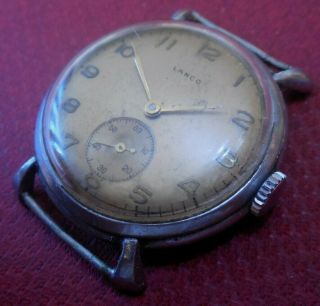 Vintage 1940s Lanco 15 Jewels Swiss Made Running Wristwatch