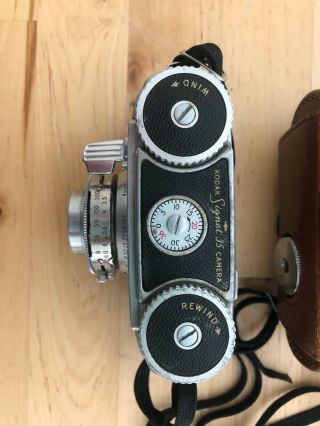 Vintage 1950 Kodak Signet 35 Rangefinder 35mm Camera with Leather Case 2