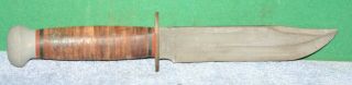 Vintage RH - 36 PAL WWII US SOLDIER ' S SIDE KNIFE With LEATHER SHEATH 2