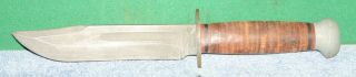 Vintage RH - 36 PAL WWII US SOLDIER ' S SIDE KNIFE With LEATHER SHEATH 3