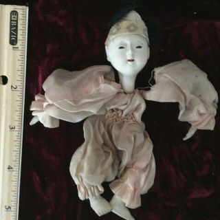 Antique Japanese Marionette W/silk Body - Paper Mache Head W/glass Eyes - Rare