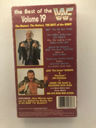 The Best Of The WWF Volume 19 VHS Coliseum Video Tape Pro Wrestling WWE Vintage 2