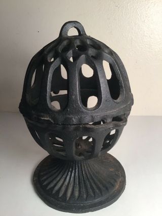 Antique Country Store Cast Iron Pedestal String - Twine - Yarn Holder