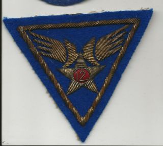 Off Jacket British Made Usaaf 12th Air Force Shoulder Sleeve Patch Really