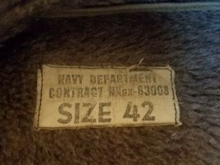 WWII USN US Navy N1 Deck Jacket coat sz 42 Military 1940s 83008 3