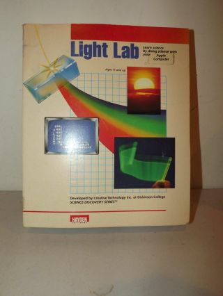 Hayden Software Light Lab Vtg Apple Ii 33509 Software 1985
