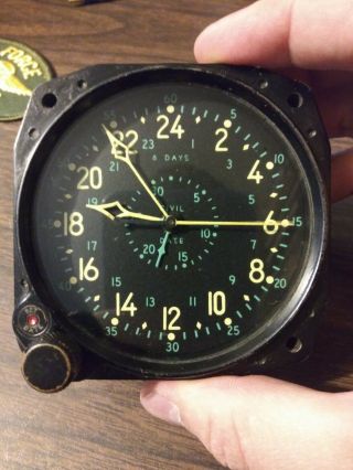 Post - Ww2 Us Navy Waltham Cdia 8 Days Clock - Running - Date 1948