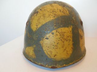 Italian Helmet M33 WWII COMBAT camouflage italian campaign German Helmet WWII 3