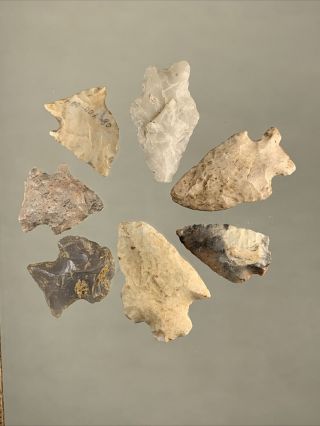 Grouping Of Arrowheads Found By Joseph Hibert In S Il Authentic