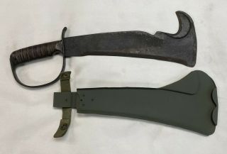Wwii Us Army Woodsman Pal 284 Victor Tool Co Survival Tool W/ Metal Scabbard