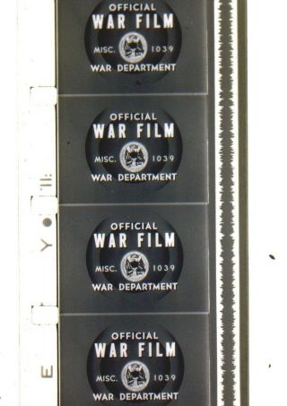 Us Official War Film,  5th Army Report From Beachhead,  16mm Film With Sound,  1944