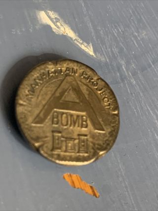 Wwii Manhattan Project A Bomb Atomic Sterling Silver Service Pin