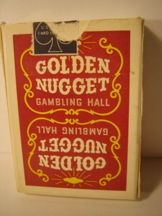 Vintage 1970s Red Golden Nugget Gambling Hall Playing Cards