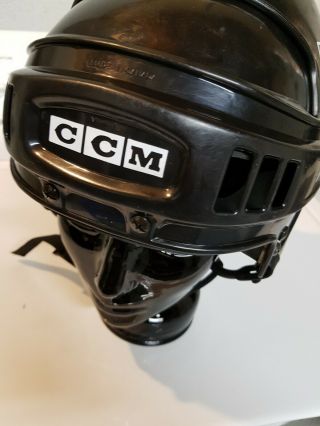 Vintage Black Ccm Ht2 Senior Hockey Helmet