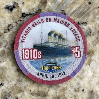 Tropicana Titanic $5 Casino Chip Las Vegas Limited To 750 - Mint/uncirculated