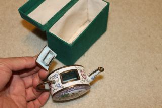 Vintage/Antique Chinese small cloisonne/enamel teapot - 4 - 1/2 