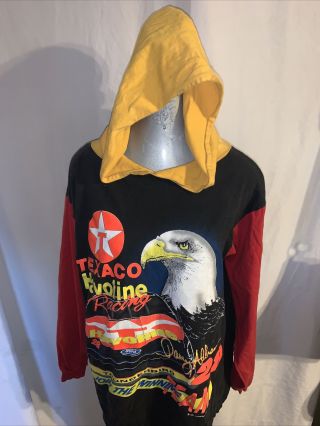 Vintage Single Stitch Davey Allison 28 Racing Nascar Havoline Texaco T Shirt L