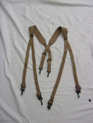 Ww2 Gi M1936 Combat Suspenders - - British Made - - 1943 Date