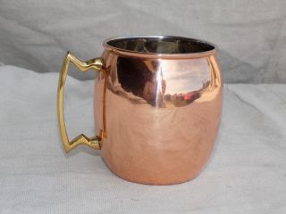Solid Copper Moscow Mule Nickel Lined Mug Cup Odi