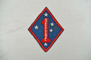 Wwii U.  S.  1st Marine Division Shoulder Patch W/red Blooded Border – Australian M