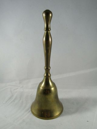 Vintage Hand Held Brass Bell - Rings Nicely 2 1/2 Dia 6 1/2 Tall