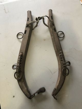Antique Wood / Metal Horse / Mule Harness Collar Yoke Hame Vintage