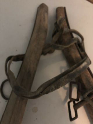 Antique Wood / Metal Horse / Mule Harness Collar Yoke Hame Vintage 3