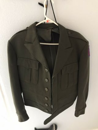 Wwii 1942 Us Army Officer’s Uniform Ike Jacket Size 42 R