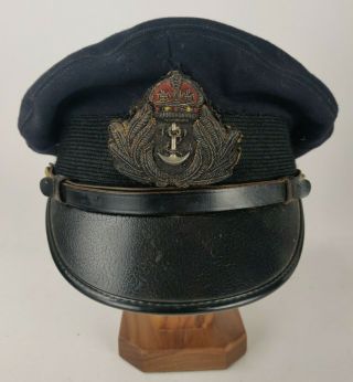 Ww2 Wwii Canadian Royal Navy Officer Service Visor Cap Hat Size 7 Hamilton Cap