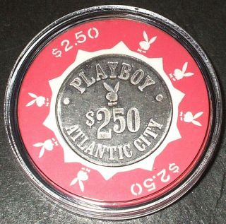 (1) $2.  50 Playboy Casino Chip - 1981 - Atlantic City - Bud Jones Mold