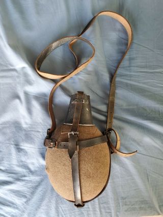 German Ww2 Wwii Medic Medics Medical Canteen Cup Leather Strap Complete