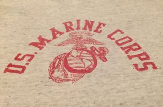 Vintage WWII USMC US MARINE CORPS Stencil Long Sleeve Sweatshirt. 3