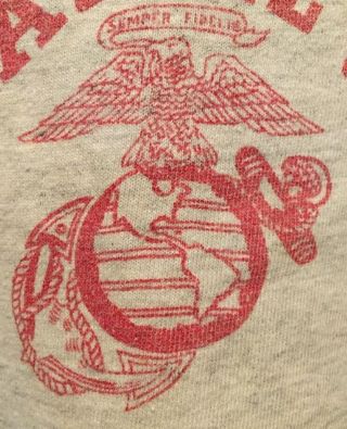 Vintage WWII USMC US MARINE CORPS Stencil Long Sleeve Sweatshirt. 4