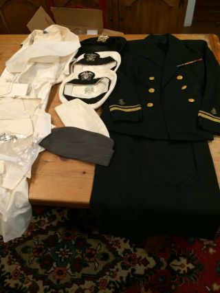 Ww2 Us Navy Nurse Corps Women Service Dress Blue Uniform And White
