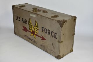 WW II Military Foot Locker US Air Force Indianapolis Texas Trunks San Antonio 3