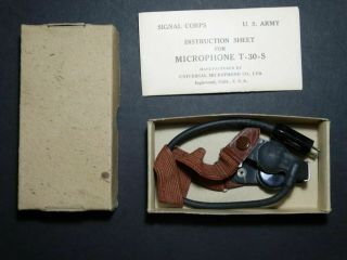 Vintage Wwii U.  S.  Army Throat Microphone T - 30 - S