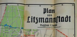 Ghetto - Plan Von Litzmannstadt 1942 - - Judaica